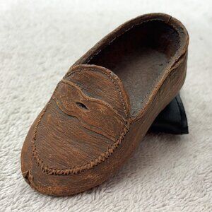 EUC Miniature Moccasin Paperweight, Brown, Shoe, 4" L x 1 3/4" W x 1 1/2" T